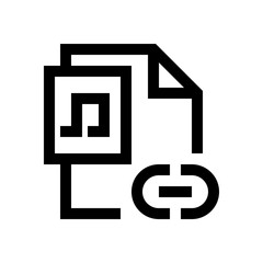 Music file format mini line, icon