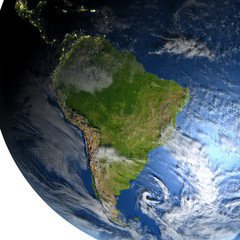 South America on planet Earth