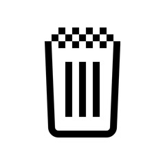 Trash bin mini line, icon