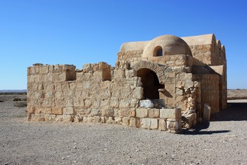 Desert Castle Qusair Amra in Jordan, Middle East