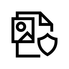 Picture file mini line, icon