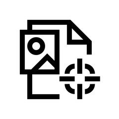 Picture file mini line, icon