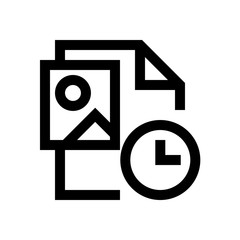 Picture file mini line, icon