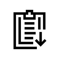 Obraz premium Paper clip mini line, icon