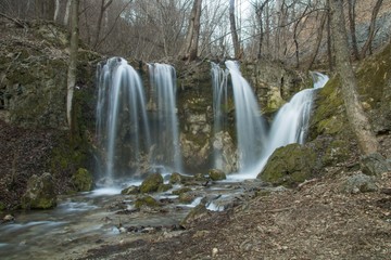 Beautiful waterfall in forest/Haj waterfall in Slovakia