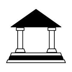 building roman columns icon vector illustration design