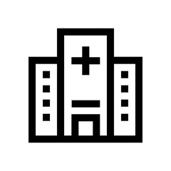 Fototapeta premium Hospital building mini line, icon