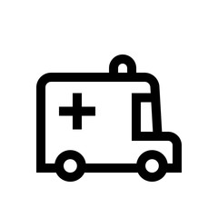 Ambulance mini line, icon