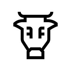 Cow mini line, icon