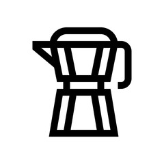 Coffee pot mini line, icon
