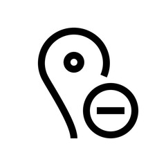 Location mini line, icon