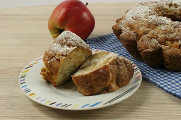 Slice of delicious fresh baked homemade Apple Pie