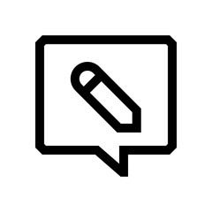 Speech bubble mini line, icon