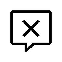 Speech bubble mini line, icon