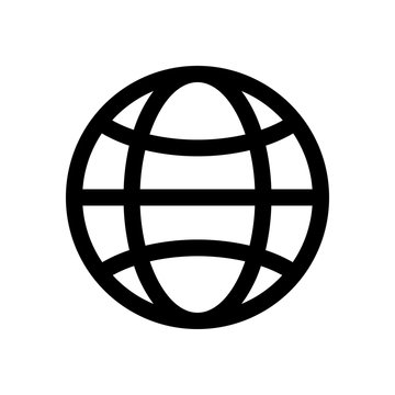 Globe mini line, icon