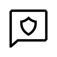 Speech bubble mini line, icon