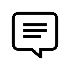 Speech bubble mini line, icon