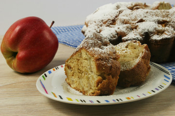 Slice of delicious fresh baked homemade Apple Pie