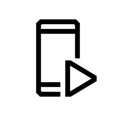 Mobile phone mini line, icon