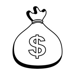 money bag isolated icon vector illustration design