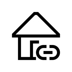 Building mini line, icon