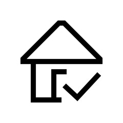 Building mini line, icon