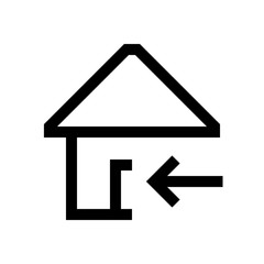 Building mini line, icon