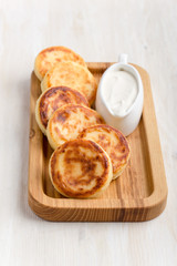 Cottage cheese cakes, Ukrainian syrniki