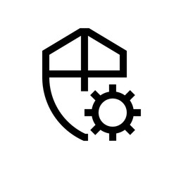 Shield, security mini line, icon