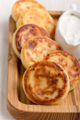 Cottage cheese cakes, Ukrainian syrniki