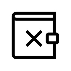 Wallet mini line, icon