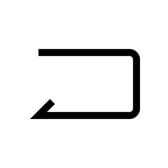 Arrow mini line, icon