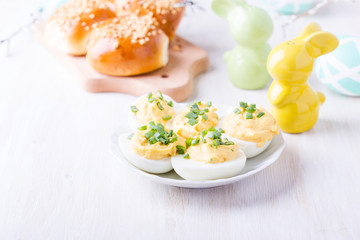 Creamy deviled eggs