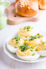 Creamy deviled eggs