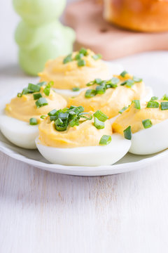 Creamy deviled eggs