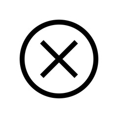 Cross mini line, icon