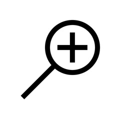 Fototapeta premium Magnifier mini line, icon