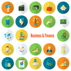 Fototapeta premium Business and Finance Icon Set