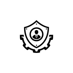 Security Services Icon. Flat Design.