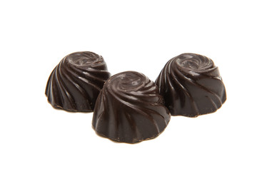 chocolate candies isolated
