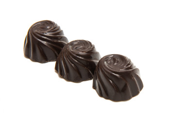 chocolate candies isolated