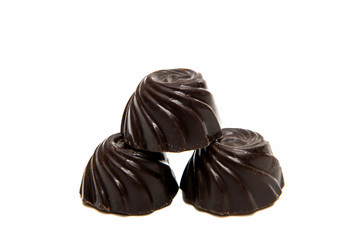chocolate candies isolated