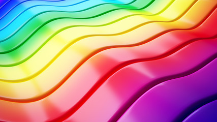 Rainbow background. 3d rendering, 3d illustration.