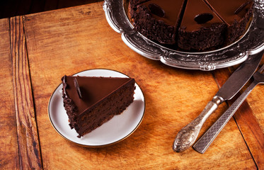 Amazing chocolate cake with whipped cream frosting