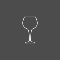 wine glass vector icon