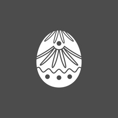 Easter egg with pattern vector icon