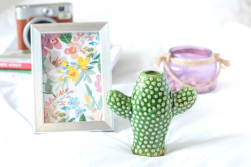 Decorative vase and frame