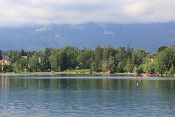 Fototapeta na wymiar bled lake in slovakia
