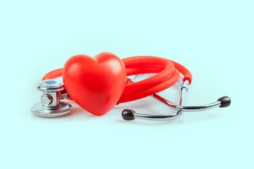 Stethoscope and
heart.
