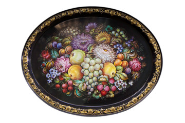 Beautiful tableware. The food tray.